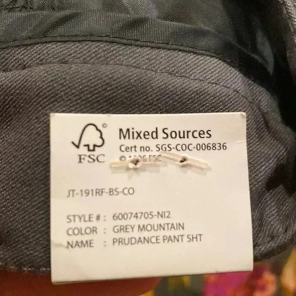 NWT GLORIA VANDERBILT Prudence Stretch Slacks Pants Grey Mountain Size 16 - Picture 6 of 7